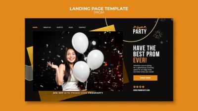 Graduation Prom Landing Page Template – Free Download