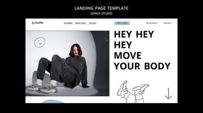 Dance Studio Classes Landing Page Template – Free Download