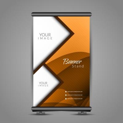 Modern Geometric Roll Up Template – Free Download