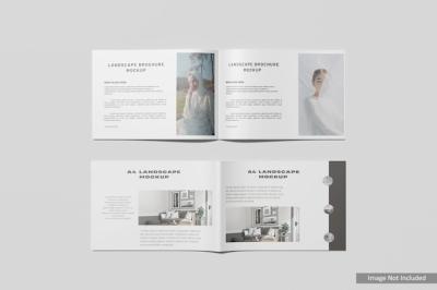 A4 Landscape Magazine Mockup – Free Download