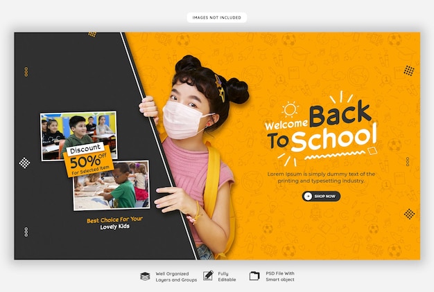 Back to School Web Banner Template – Free to Download