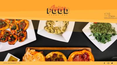 Italian Food Concept Web Banner Template – Free Download