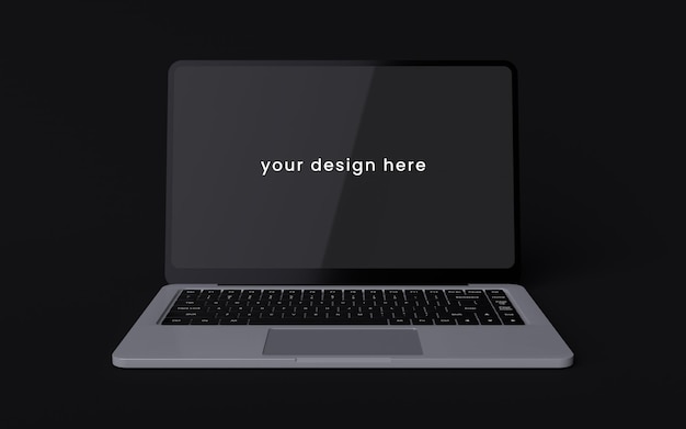 Laptop Front View Mockup – Free Download