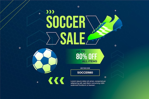 Gradient Soccer Sale Background – Free Download