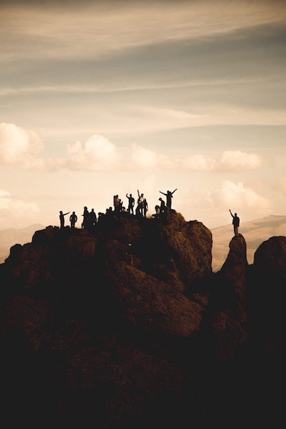 Stunning Hikers on Top â Download Free Stock Photo