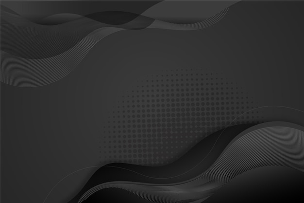 Gradient Black Background with Wavy Lines – Free Download Stock Photo