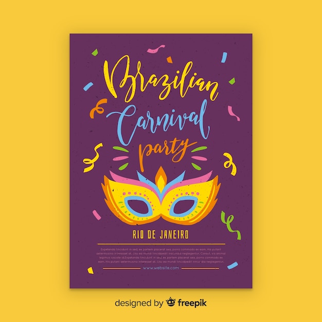 Brazilian Carnival Party Poster – Free Download