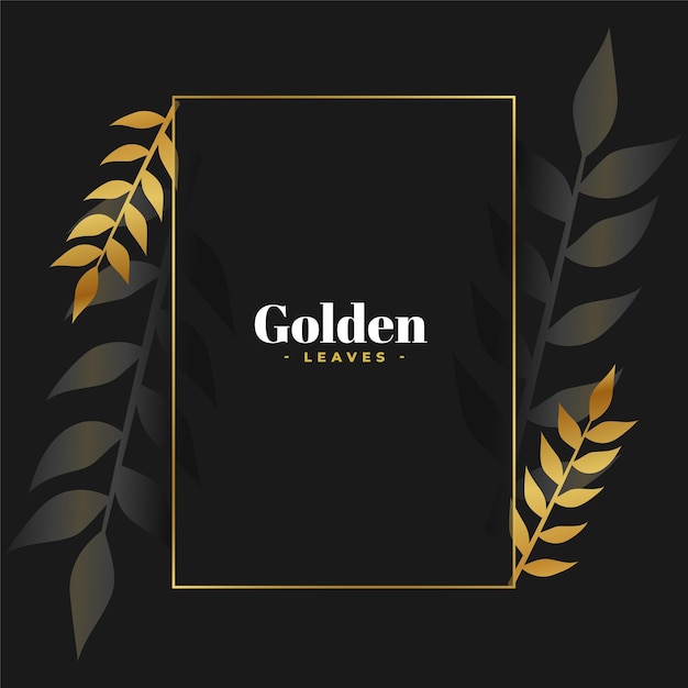 Hand Drawn Golden and Black Leaves Graphic Design – Free Download