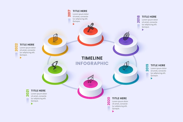 Isometric Timeline Infographic – Free Download, Download Free Stock Photo