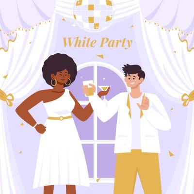 Hand Drawn White Party Illustration – Free Stock Photo, Download for Free