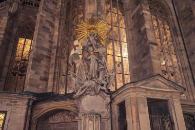 Low Angle View of Statues Against Historic Building at Night – Free Stock Photo Download