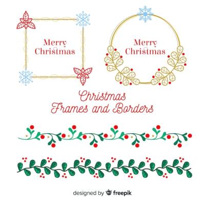 Charming Christmas Borders and Frames – Free Download