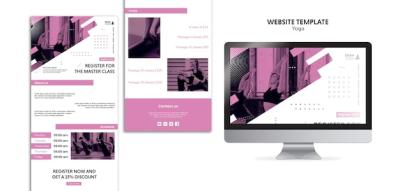 Template Design Featuring Yoga – Free Download