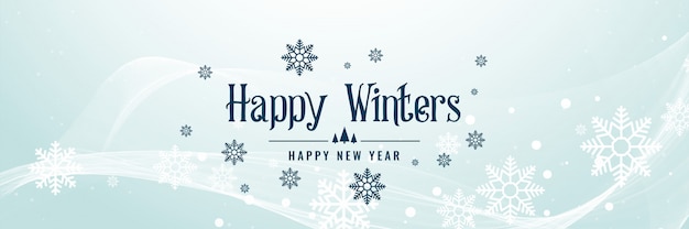 Beautiful Winter Snowflakes Banner Design – Free Download