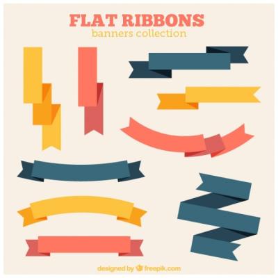 Flat Vintage Ribbons – Free Stock Photo, Download Free