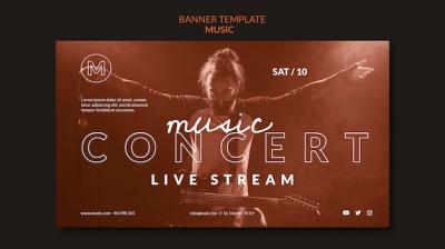 Live Music Concert Banner Template – Free to Download