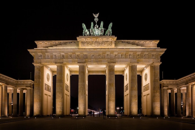 The Brandenburg Gate at Night in Berlin – Free Download