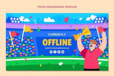 Hand Drawn Soccer Cup Twitch Background – Free Download