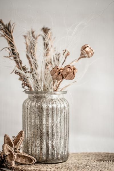 Beautiful Vase with Dried Flowers – Free Stock Photo for Download