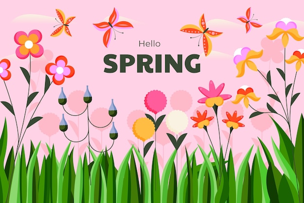 Spring Celebration Flat Background – Free Download