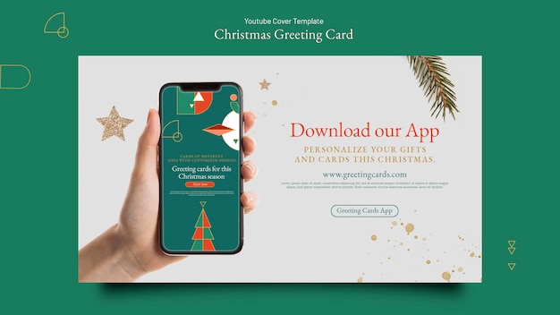 Flat Design Christmas Greetings Template – Free Download