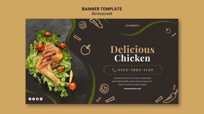 Restaurant Advertising Banner Template – Free Download