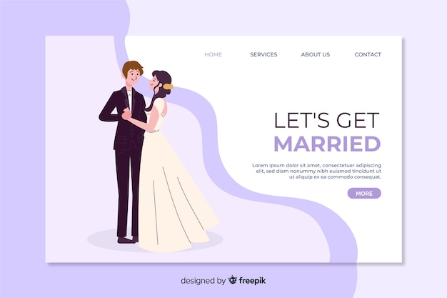 Beautiful Wedding Landing Page – Free Download