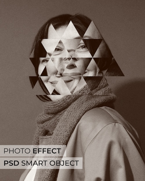 Fragmented Shapes Effect Portrait – Free Stock Photo Download