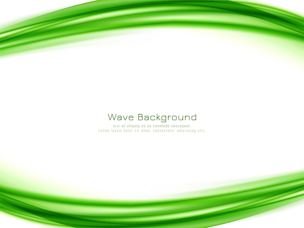 Abstract Green Wave Design Background – Free Download