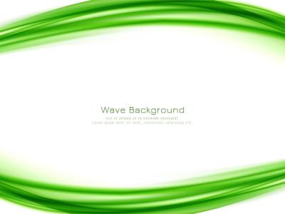 Abstract Green Wave Design Background – Free Download