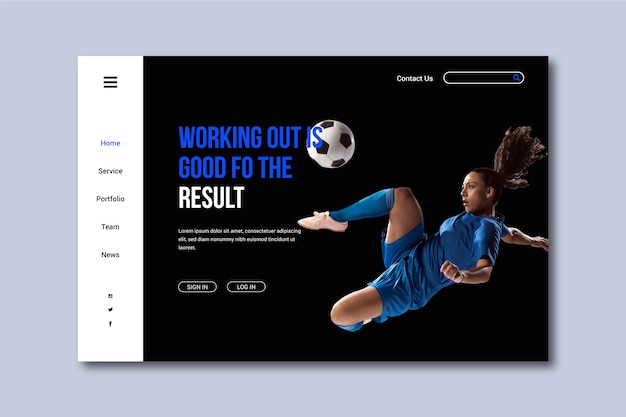 Landing Page Sports Theme – Free Download, Download Free Stock Photo