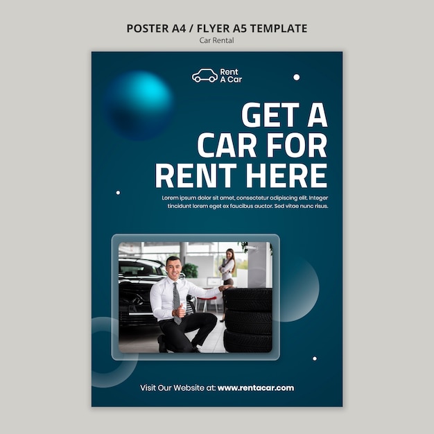 Car Rental Poster Template Design – Free Download