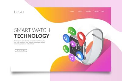 Isometric Technology Landing Page Template – Free Download