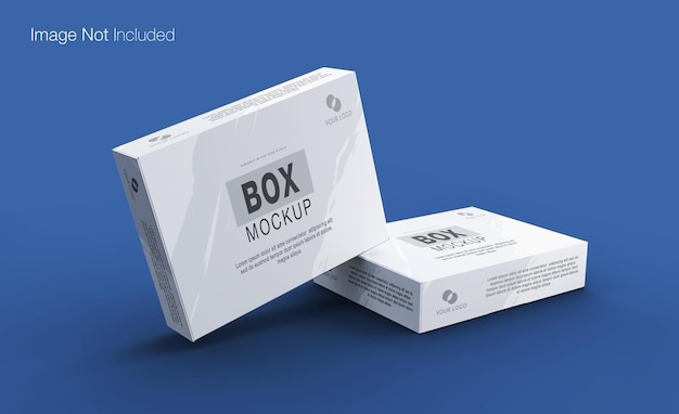 Close-Up Realistic Box Mockup Design for Free Download