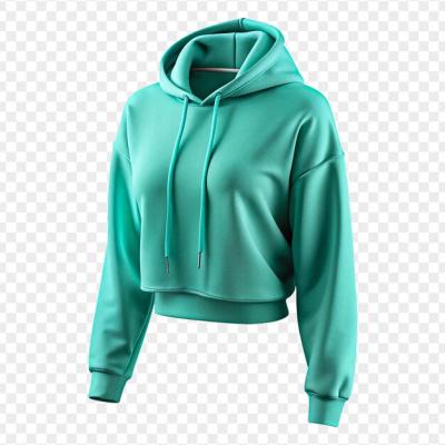 Cropped Beautiful Hoodie Isolated on Transparent Background for Mockup – Free Download