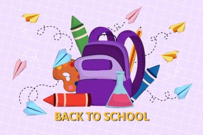 Flat Back to School Background – Free Download | Download Free Stock Photo