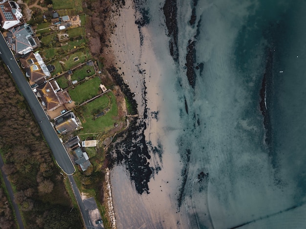 Aerial Shot of Sandsfoot Beach, Weymouth, Dorset – Free Stock Photo for Download