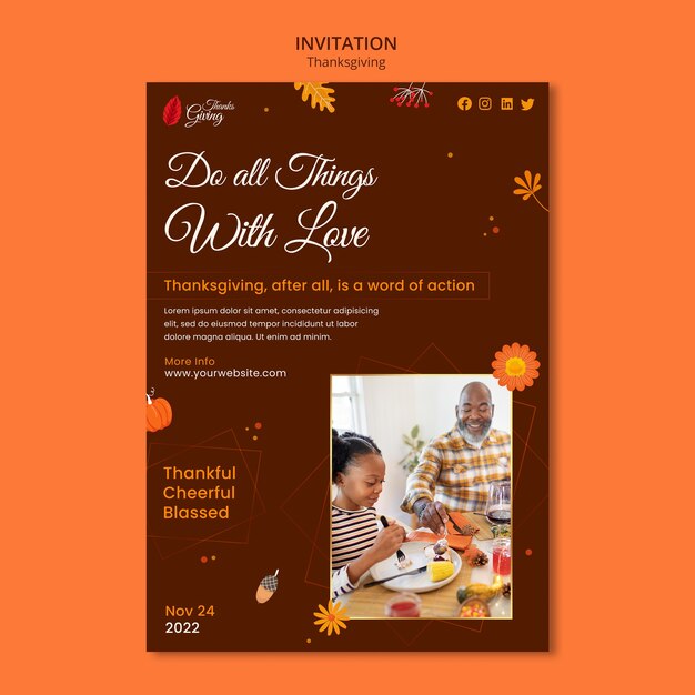 Thanksgiving Flat Design Template â Free Download