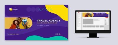 Travel Agency Template in Flat Design – Free Download