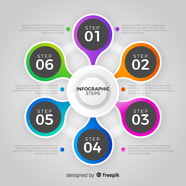 Gradient Infographic Steps Concept – Free Download