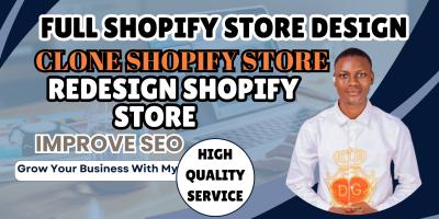 I WILL CREATE AN AUTOMATED SHOPIFY DROPSHIPPING STORE CLONE AND REDESIGN YOUR ECOMMERCE WEBSITE