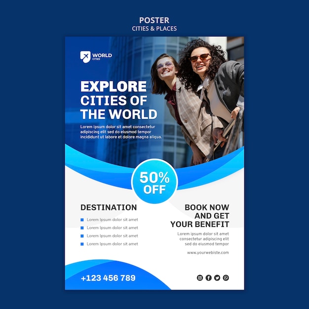 Cities and Places Poster Template – Free Download