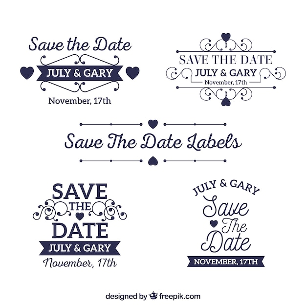 Wedding Label Set – Free Download