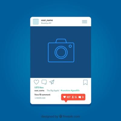 Instagram Post Template Featuring Notifications – Free Download