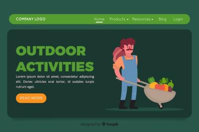 Outdoor Activities Landing Page Template – Free Download