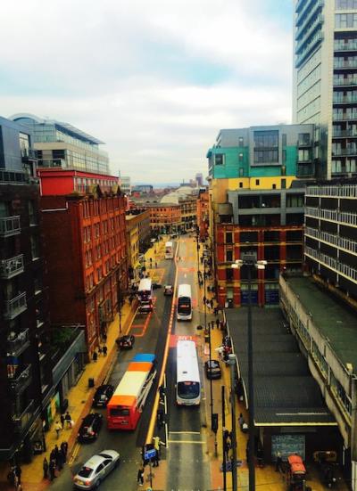 City Street Under Dramatic Cloudy Sky – Free Download Stock Photo