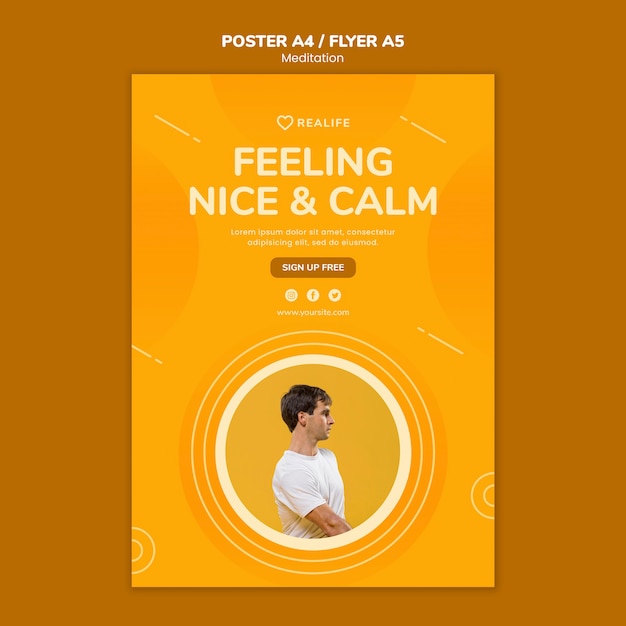 Calm and Serene Poster Template – Free Download