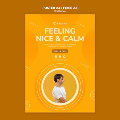 Calm and Serene Poster Template – Free Download