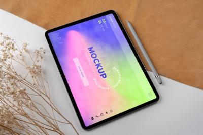 Tablet Device Mock-Up Scene – Free Stock Photo for Download