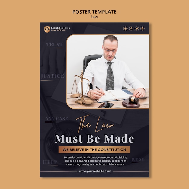 Law Poster Design Template – Free to Download